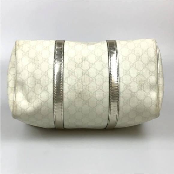 GUCCI Boston Bag GG Supreme PVC & Leather Authentic - Picture 5 of 10